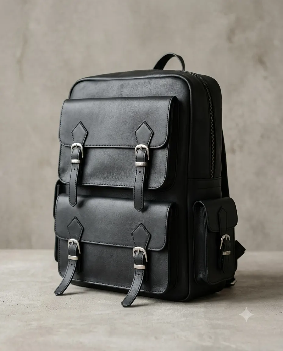 Sac à dos Okonko en cuir, La Maison Koko